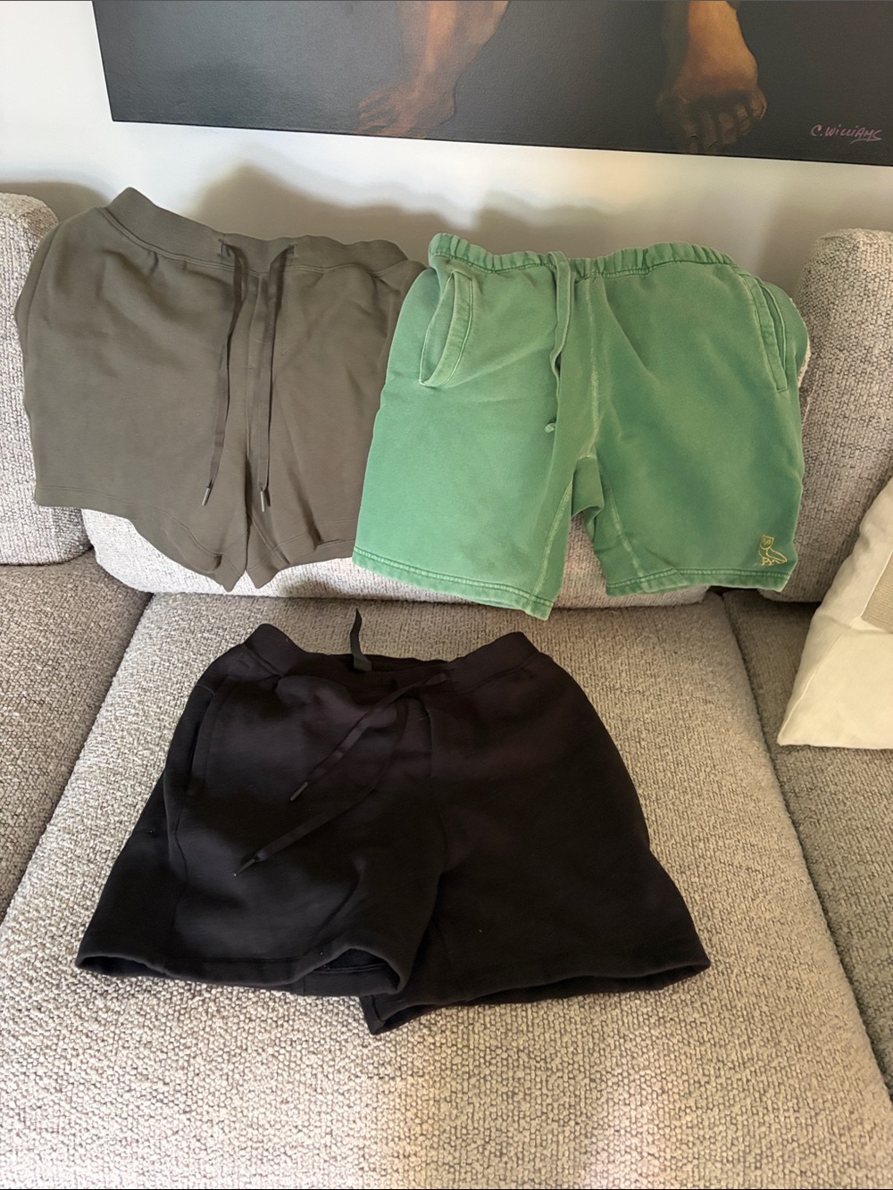 lululemon athletica Men's Shorts in Black, Olive, and Mint Green
